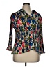 Covington Floral Blue 3/4 Sleeve Blouse Size XL (estimated) - photo 1