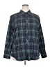 Blue Mountain Argyle Green Long Sleeve Button-Down Shirt Size 2X - photo 1
