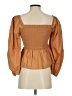 J.Crew 100% Cotton Brown 3/4 Sleeve Blouse Size S - photo 2