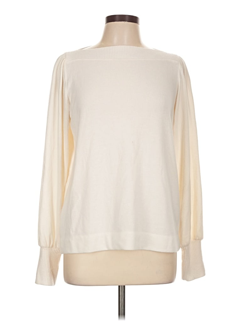 Pre-owned Ann Taylor Loft Sweatshirt In Ivory