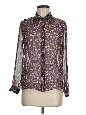 New York City Design Co. Long Sleeve Silk Top (view 1)
