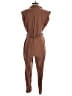 Zara Solid Brown Jumpsuit Size S - photo 2