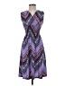 Raya Sun Chevron-herringbone Purple Casual Dress Size S - photo 1