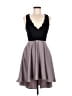 Speechless Color Block Gray Cocktail Dress Size 7 - photo 1