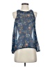 Bishop + Young 100% Polyester Blue Sleeveless Blouse Size XS - photo 1