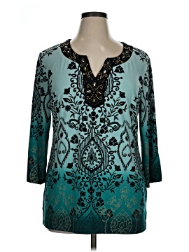 Jm Collection 3/4 Sleeve Blouse