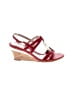 Sofft 100% Leather Red Wedges Size 7 - photo 1