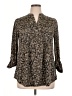 Cocomo Animal Print Brown 3/4 Sleeve Blouse Size 1X - photo 1