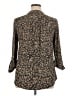 Cocomo Animal Print Brown 3/4 Sleeve Blouse Size 1X - photo 2