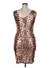Unbranded 100% Polyester Metallic Brown Cocktail Dress Size XL - photo 2