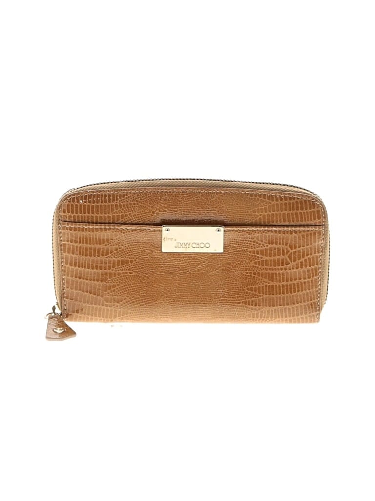 Pre-owned Jimmy Choo Leather Wallet In Tan