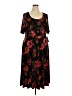MSK Floral Black Casual Dress Size 2X - photo 1