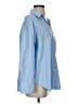 Zara 100% Cotton Color Block Blue Long Sleeve Button-Down Shirt Size S - photo 4