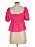 Illa Illa 100% Polyester Pink Short Sleeve Blouse Size L - photo 2