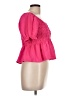 Illa Illa 100% Polyester Pink Short Sleeve Blouse Size L - photo 4