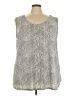 Assorted Brands Silver Sleeveless Blouse Size 3X - photo 1