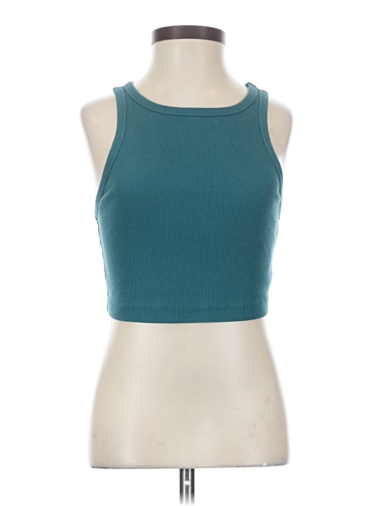 Pre-owned Wild Fable Tank Top Teal Halter Neckline Tops