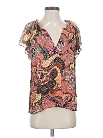 A.L.C. Short Sleeve Silk Top (view 1)