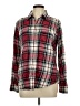 Chaps Plaid Red Long Sleeve Button-Down Shirt Size L - photo 1