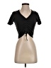 Threadbare Black Short Sleeve Top Size 4 - photo 1