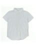 Crewcuts Outlet 100% Cotton Checkered-gingham Blue Short Sleeve Button-Down Shirt Size 6 - 7 - photo 1
