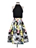 Warehouse 100% Polyester Floral Black Cocktail Dress Size UK 8 / US 4 - photo 1