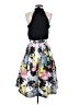 Warehouse 100% Polyester Floral Black Cocktail Dress Size UK 8 / US 4 - photo 2