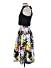 Warehouse 100% Polyester Floral Black Cocktail Dress Size UK 8 / US 4 - photo 5