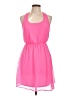 No Boundaries 100% Polyester Solid Pink Casual Dress Size L - photo 1