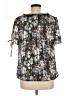 Tamara H. 100% Polyester Gray Short Sleeve Blouse Size M - photo 2
