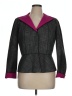 Lafayette 148 New York Chevron-herringbone Gray Jacket Size 14 - photo 1