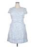 Eliza J 100% Polyester Tweed Blue Cocktail Dress Size 18 - photo 1