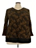 Avenue Studio Brown 3/4 Sleeve Blouse Size 22 - photo 1