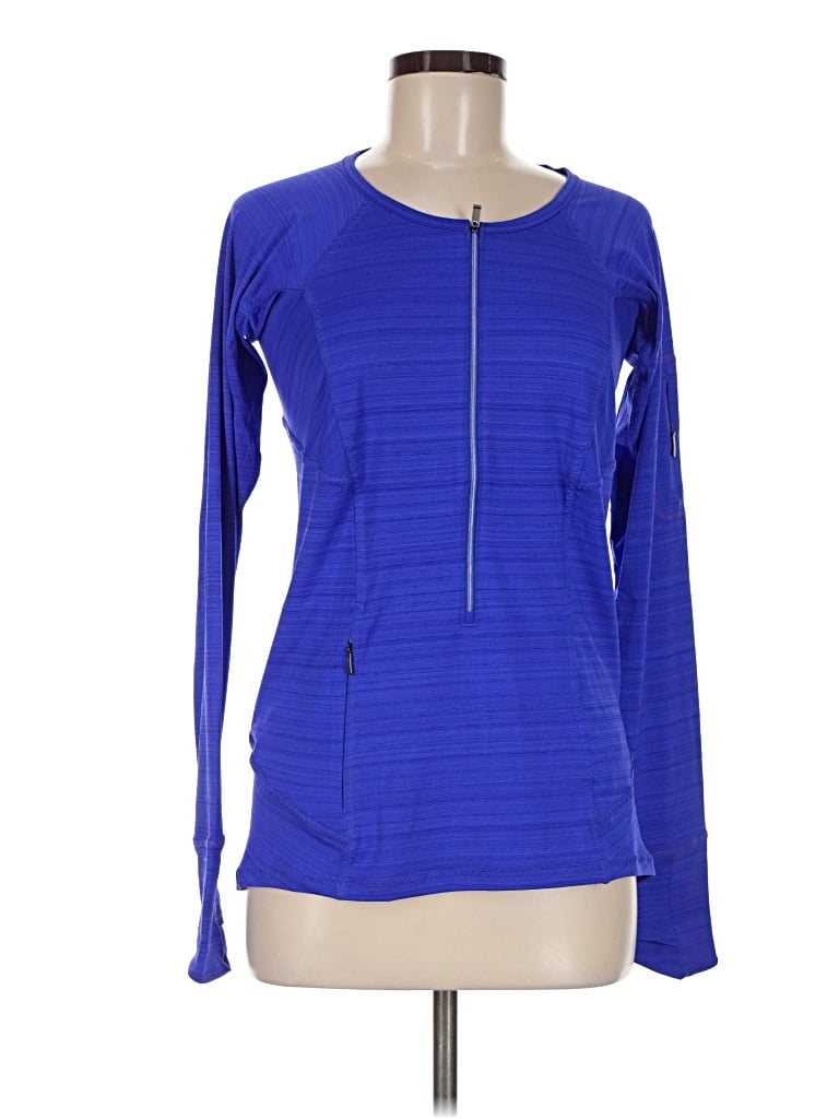 Pre-owned Athleta Long Sleeve T-shirt In Blue