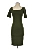 Popular Basics Solid Green Casual Dress Size S - photo 1