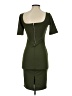 Popular Basics Solid Green Casual Dress Size S - photo 2