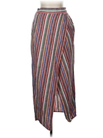 Madewell Overlay Skirt in Rainbow Stripe (view 1)