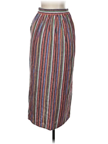 Madewell Overlay Skirt in Rainbow Stripe (view 2)
