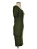 Popular Basics Solid Green Casual Dress Size S - photo 4