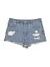 Forever 21 100% Cotton Stripes Blue Denim Shorts Size 28 waist - photo 1