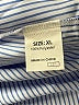 Unbranded 100% Polyester Stripes Blue Long Sleeve Blouse Size XL - photo 8