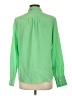 J.Crew 100% Silk Green Long Sleeve Silk Top Size 10 - photo 2