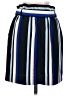 Express 100% Polyester Stripes Black Casual Skirt Size XS - photo 2