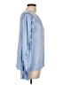 Ann Taylor LOFT 100% Polyester Blue Long Sleeve Blouse Size L - photo 4
