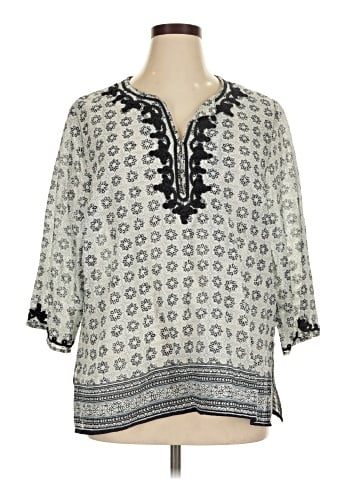 Ava Christine 3/4 Sleeve Blouse (view 1)