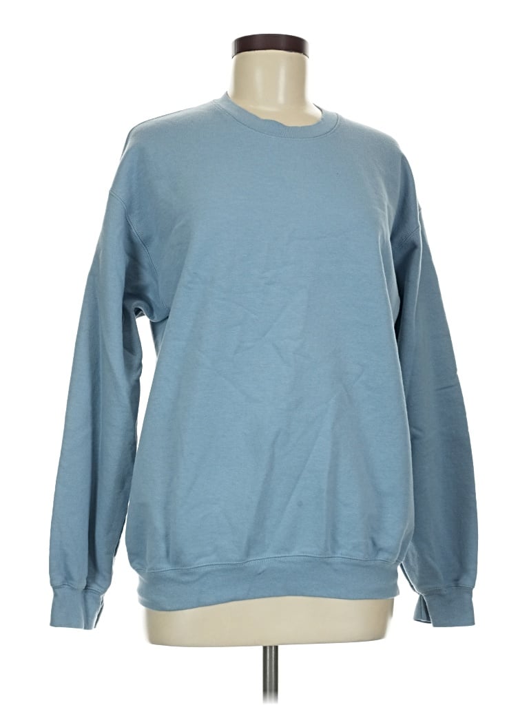 Pre-owned Gildan Sweatshirt In Blue