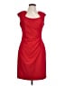 Calvin Klein Solid Red Cocktail Dress Size 10 - photo 1