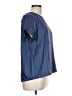 Protagonist Blue Short Sleeve Blouse Size L - photo 4