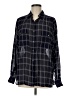 Baldanza Plaid Black Long Sleeve Button-Down Shirt Size 8 - photo 1