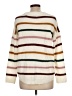 SO 100% Acrylic Stripes Ivory Pullover Sweater Size L - photo 2